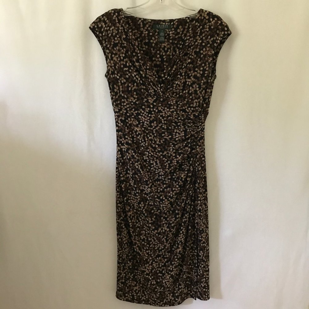 Lauren Ralph Lauren Brown & Black Print Dress